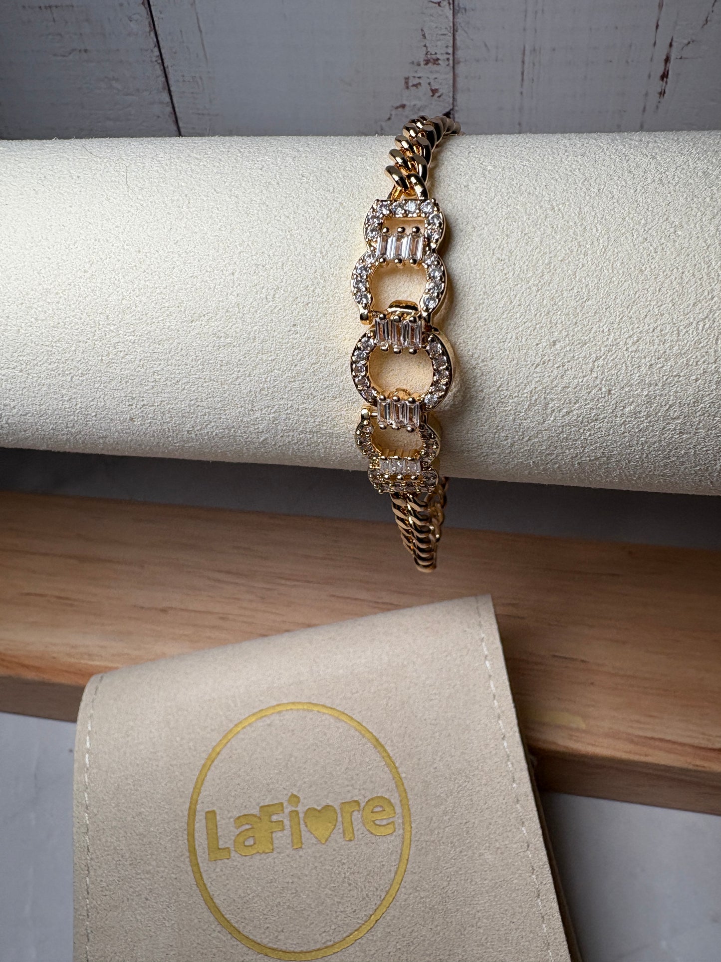 Cuban Link Bracelet with Crystals
