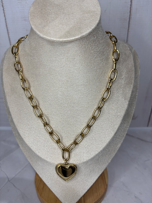 Fancy Heart Gold Necklace