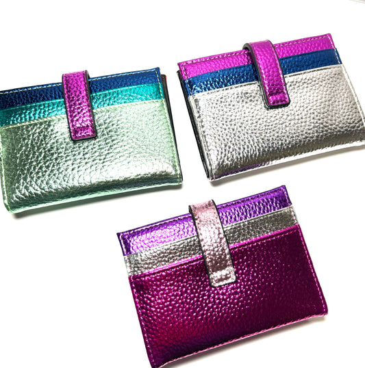 Metallic Bifold Small Wallet