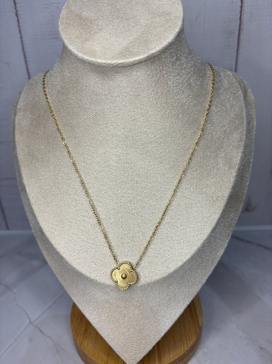 Gold Clover Charm Necklace