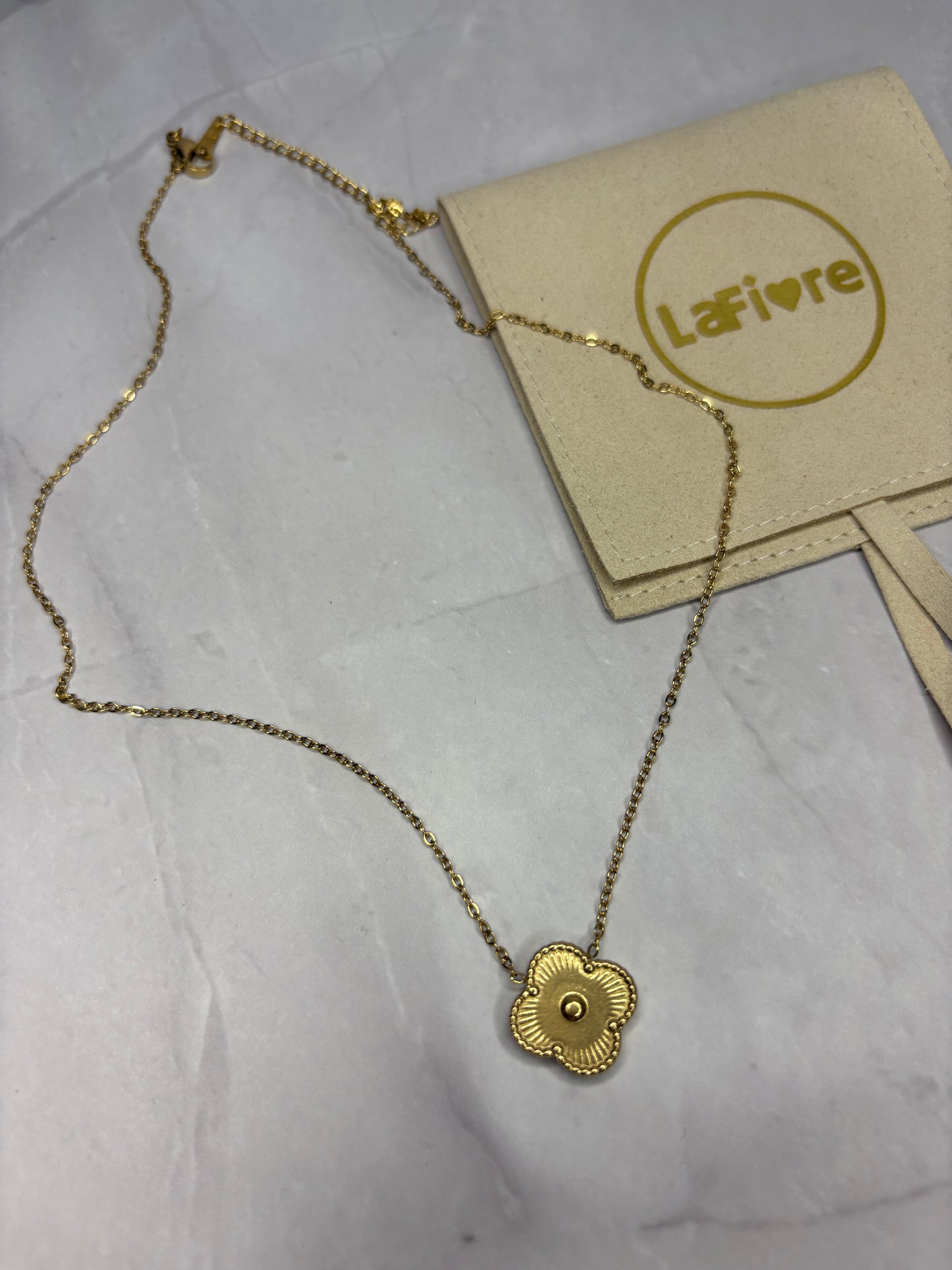 Gold Clover Charm Necklace