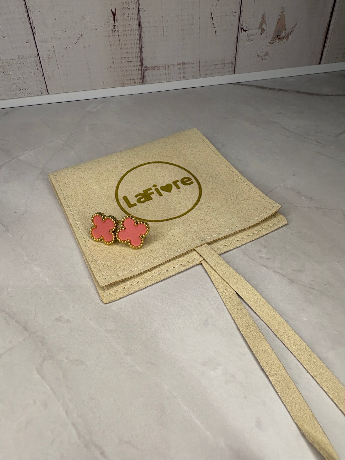 Gold Stud Clover Earrings