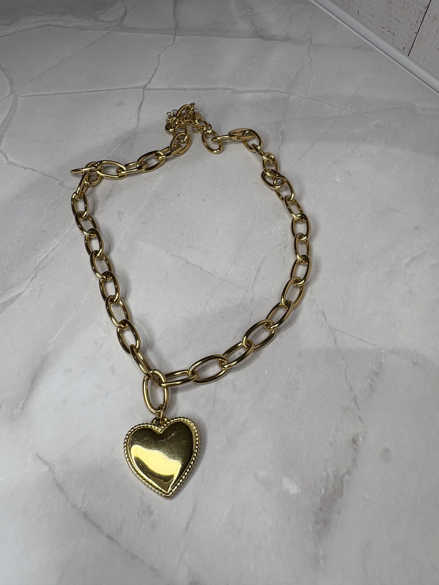 Fancy Heart Gold Necklace