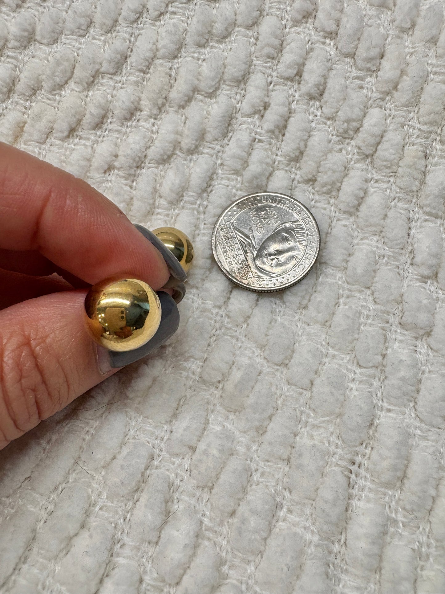 Gold Jumbo Ball Earrings