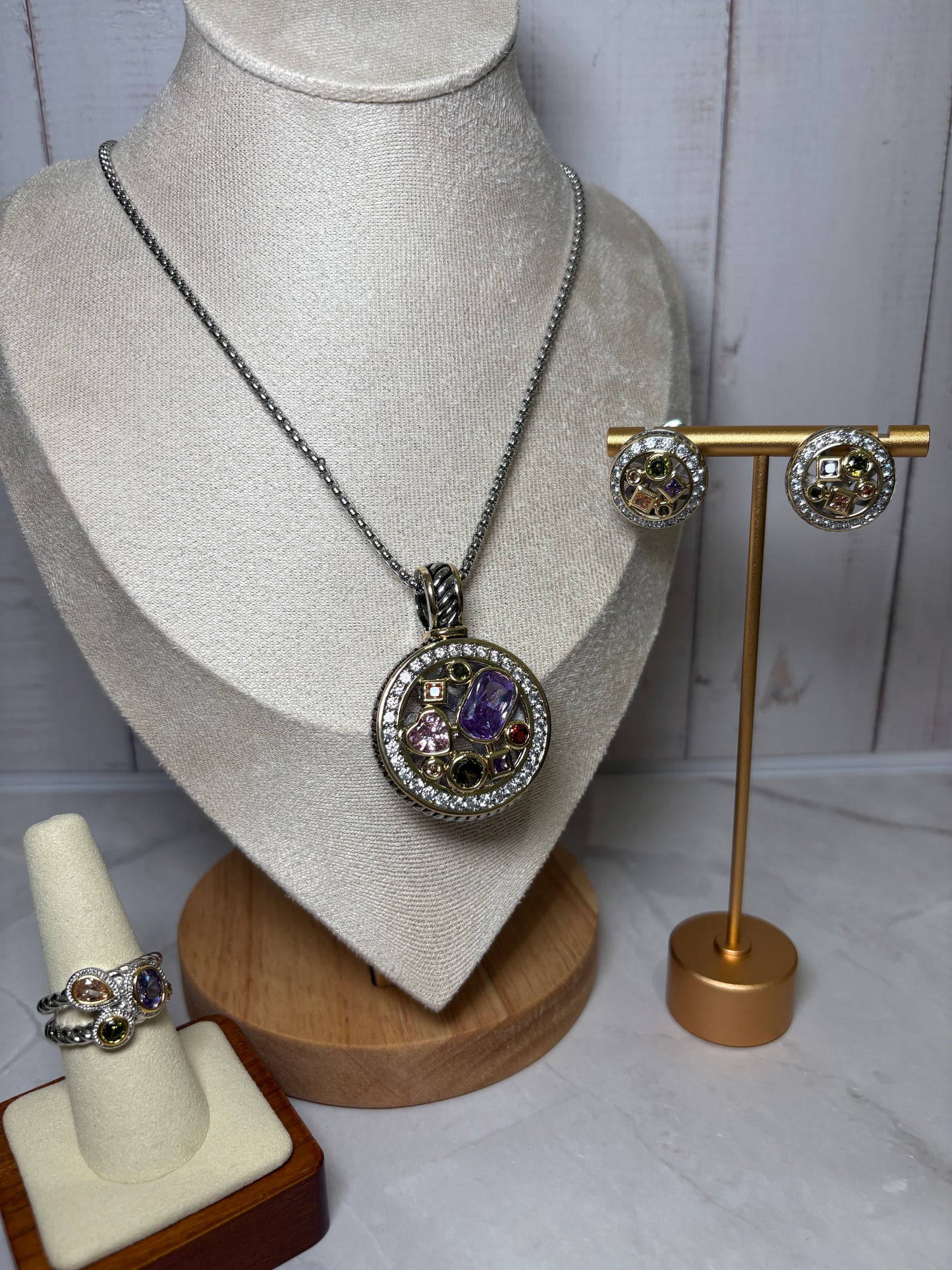 Dazzling Two Tone Set- Ring 7