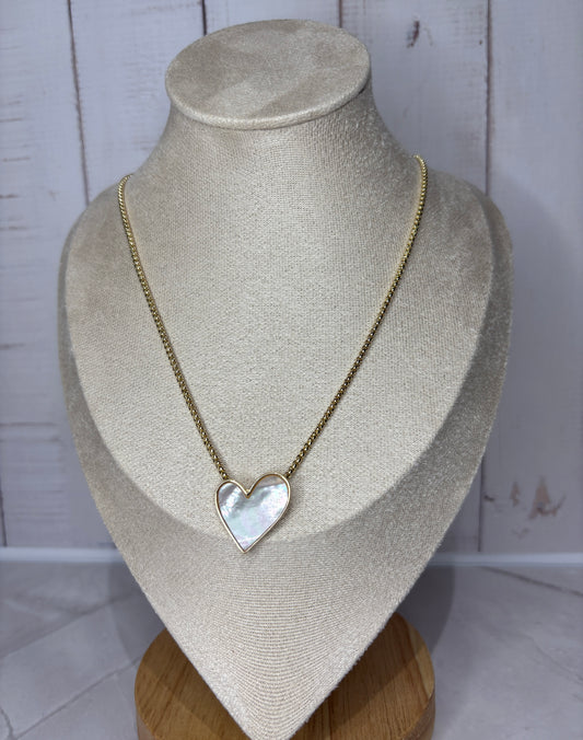 Romantic Heart Gold Necklace