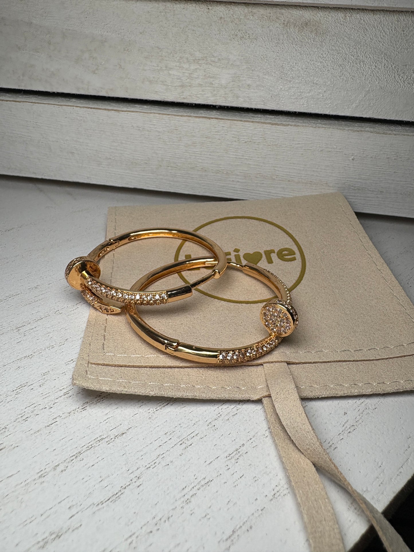 Nail Hoop Earrings