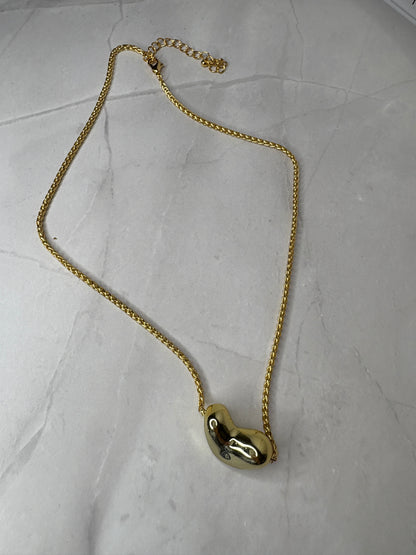 Crazy Heart Gold Necklace