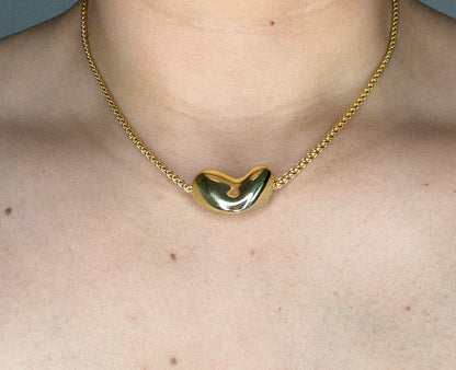 Crazy Heart Gold Necklace