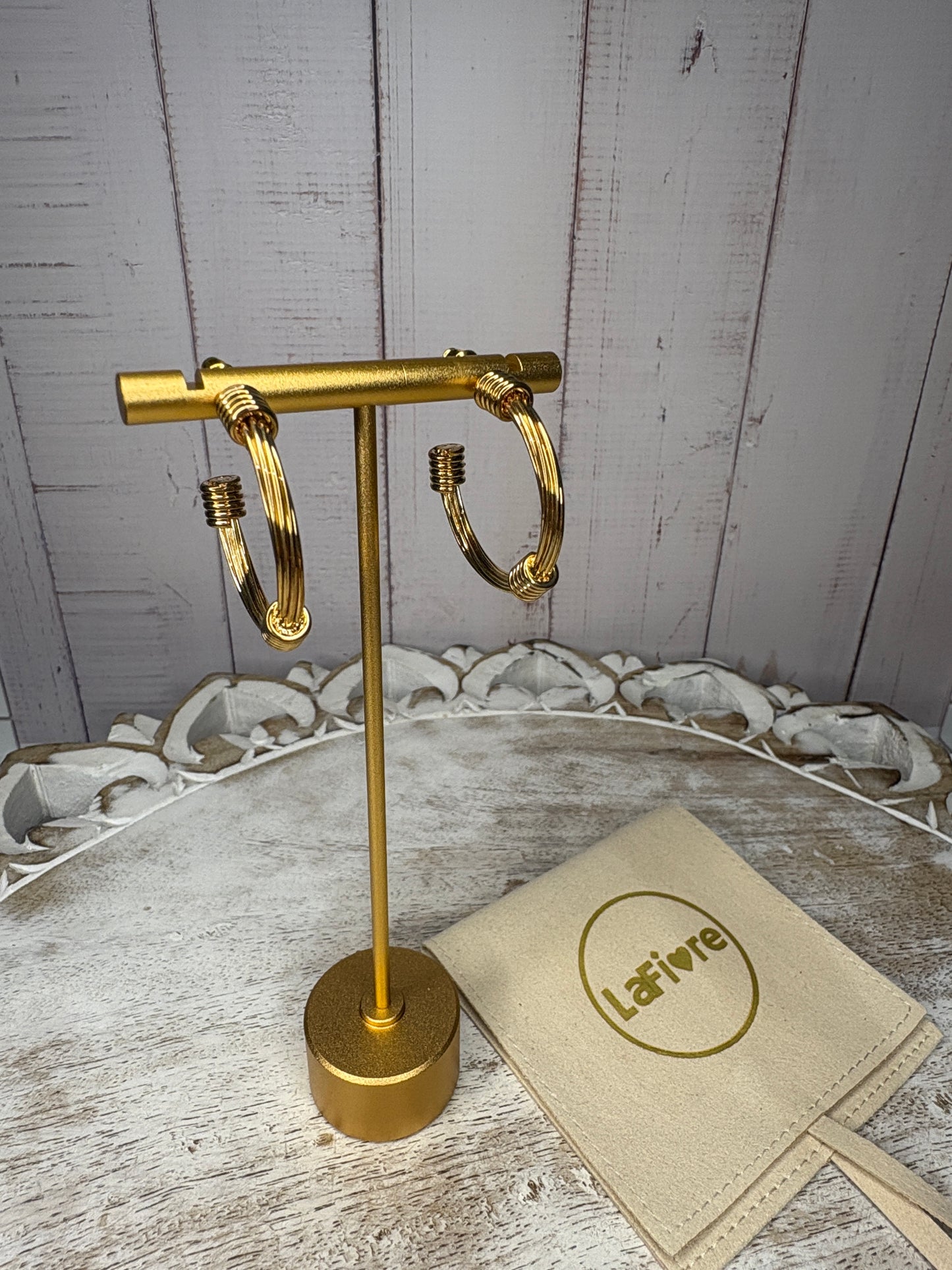 Golden Glow Hoops