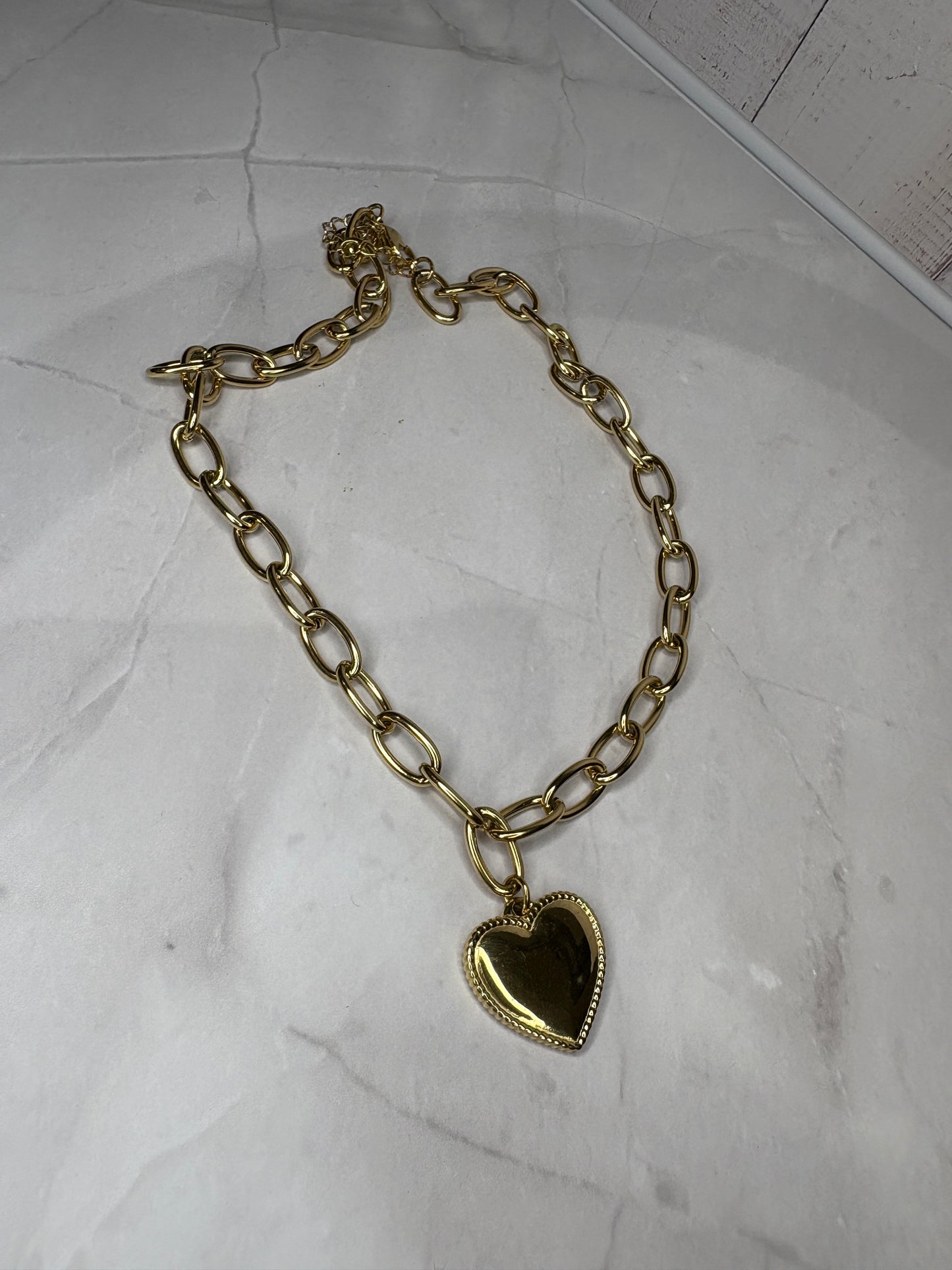 Fancy Heart Gold Necklace