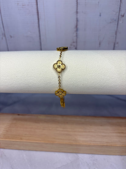 Gold Clover Bracelet