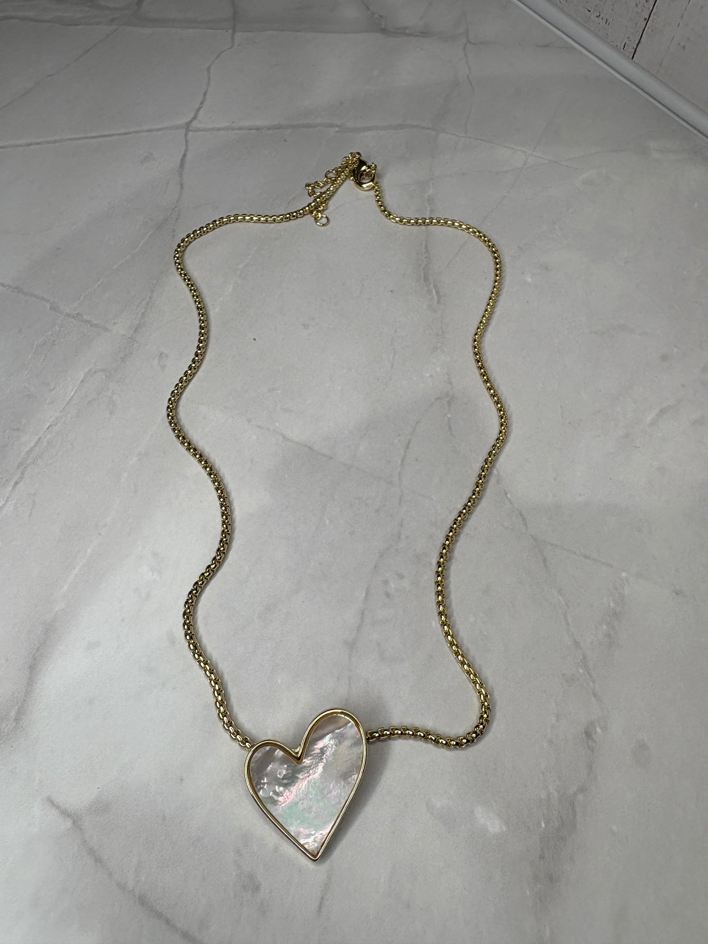 Romantic Heart Gold Necklace