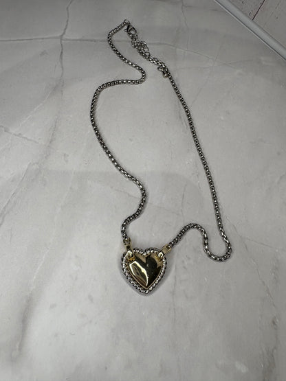 Hopeless Heart Two Tone Necklace