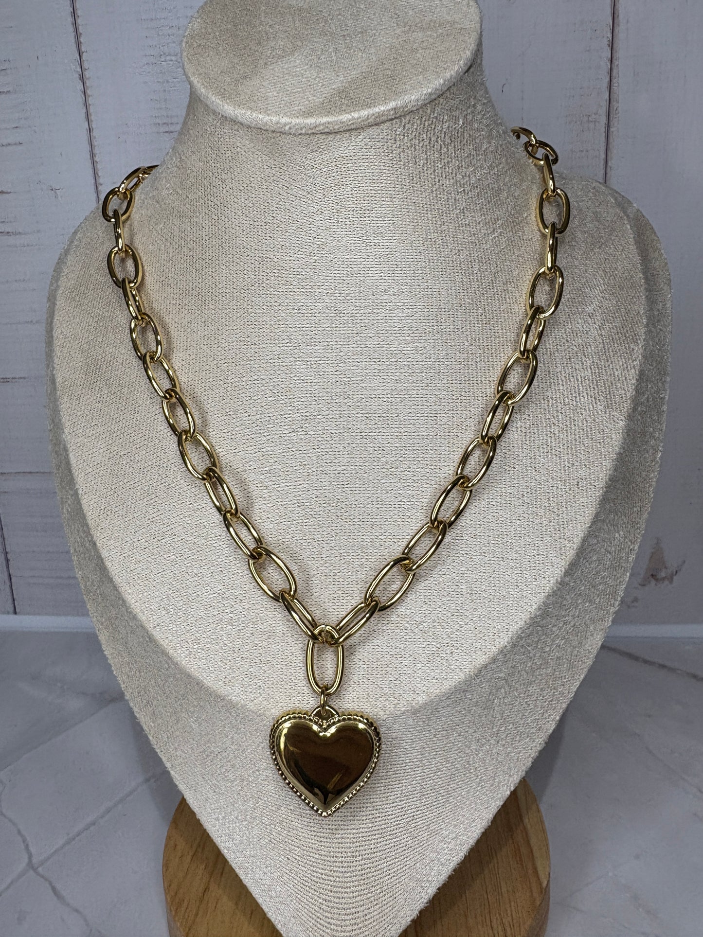 Fancy Heart Gold Necklace