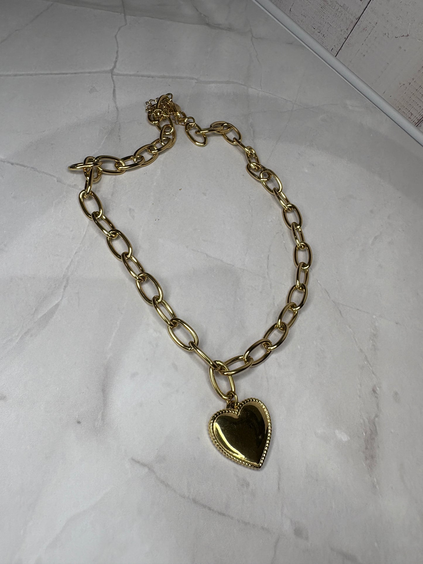 Fancy Heart Gold Necklace
