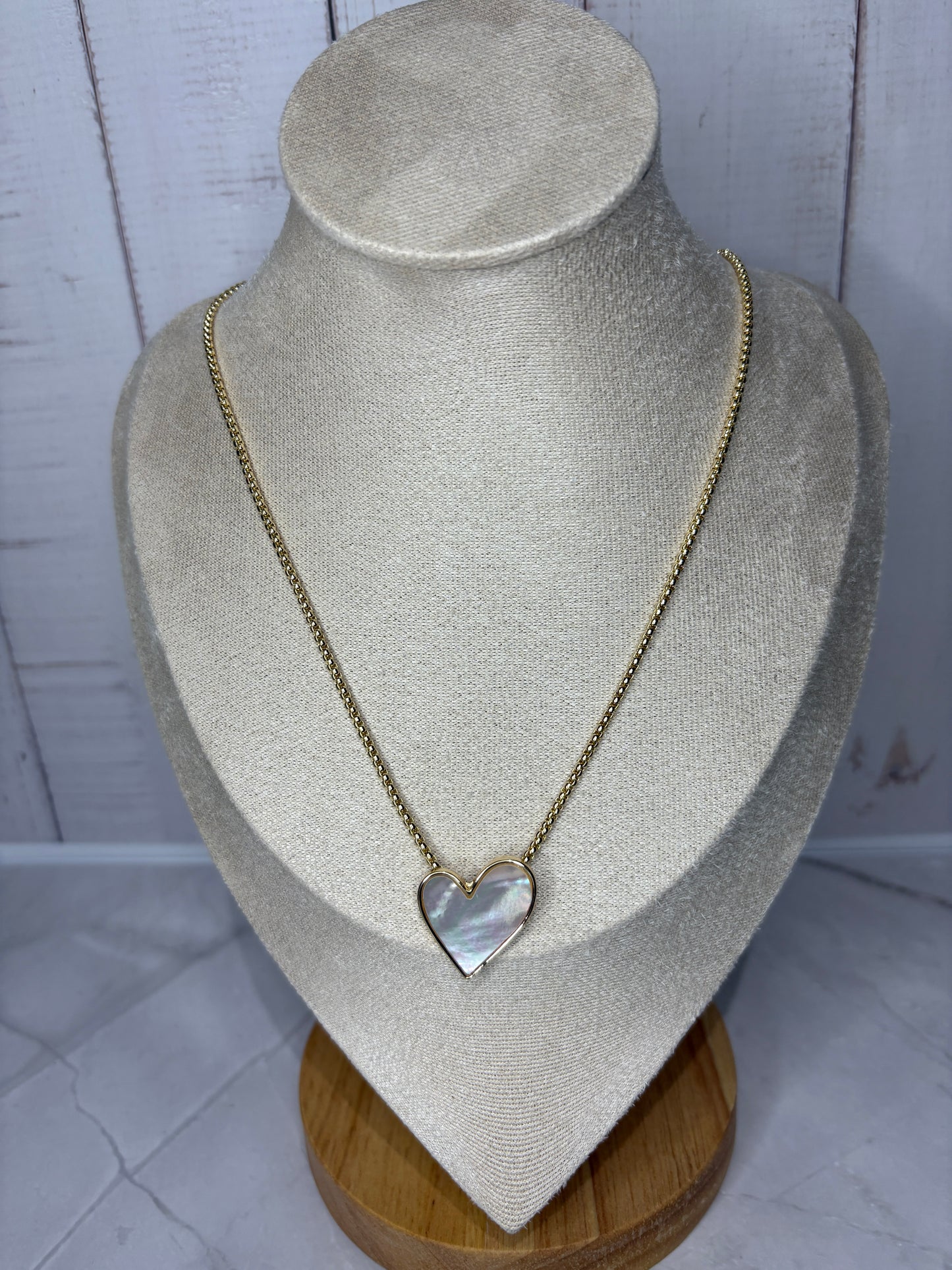 Romantic Heart Gold Necklace