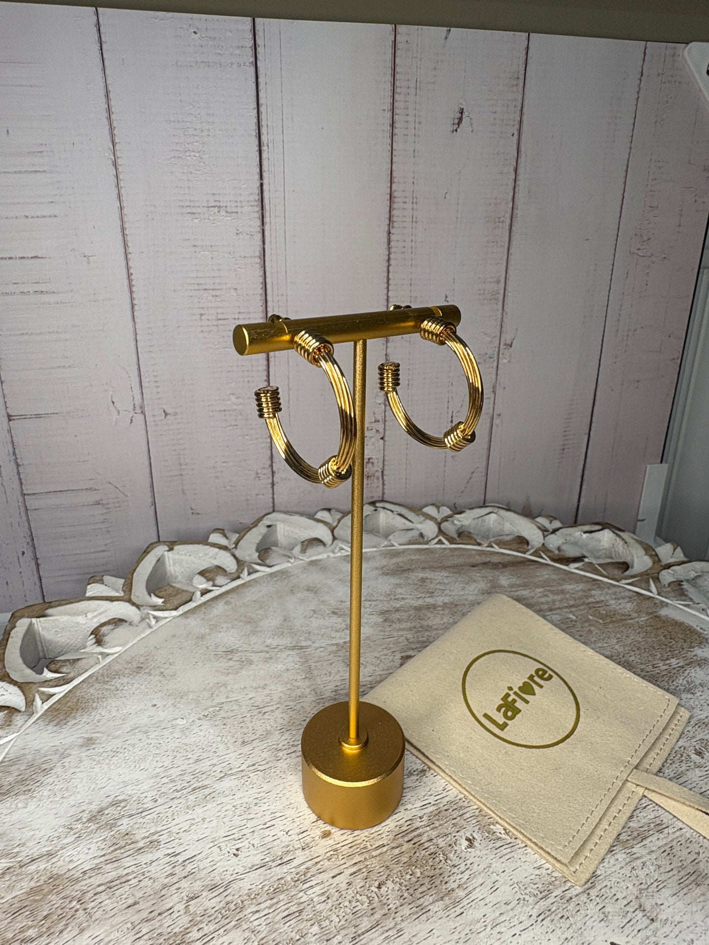 Golden Glow Hoops
