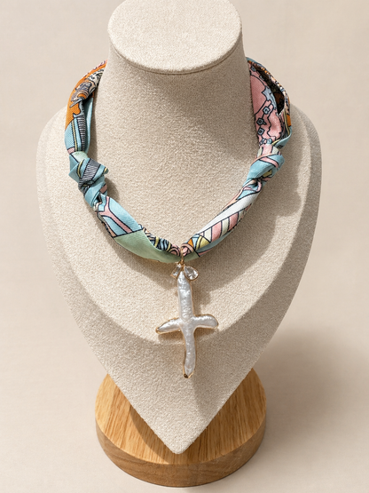 Baroque Pearl Scarf Necklace