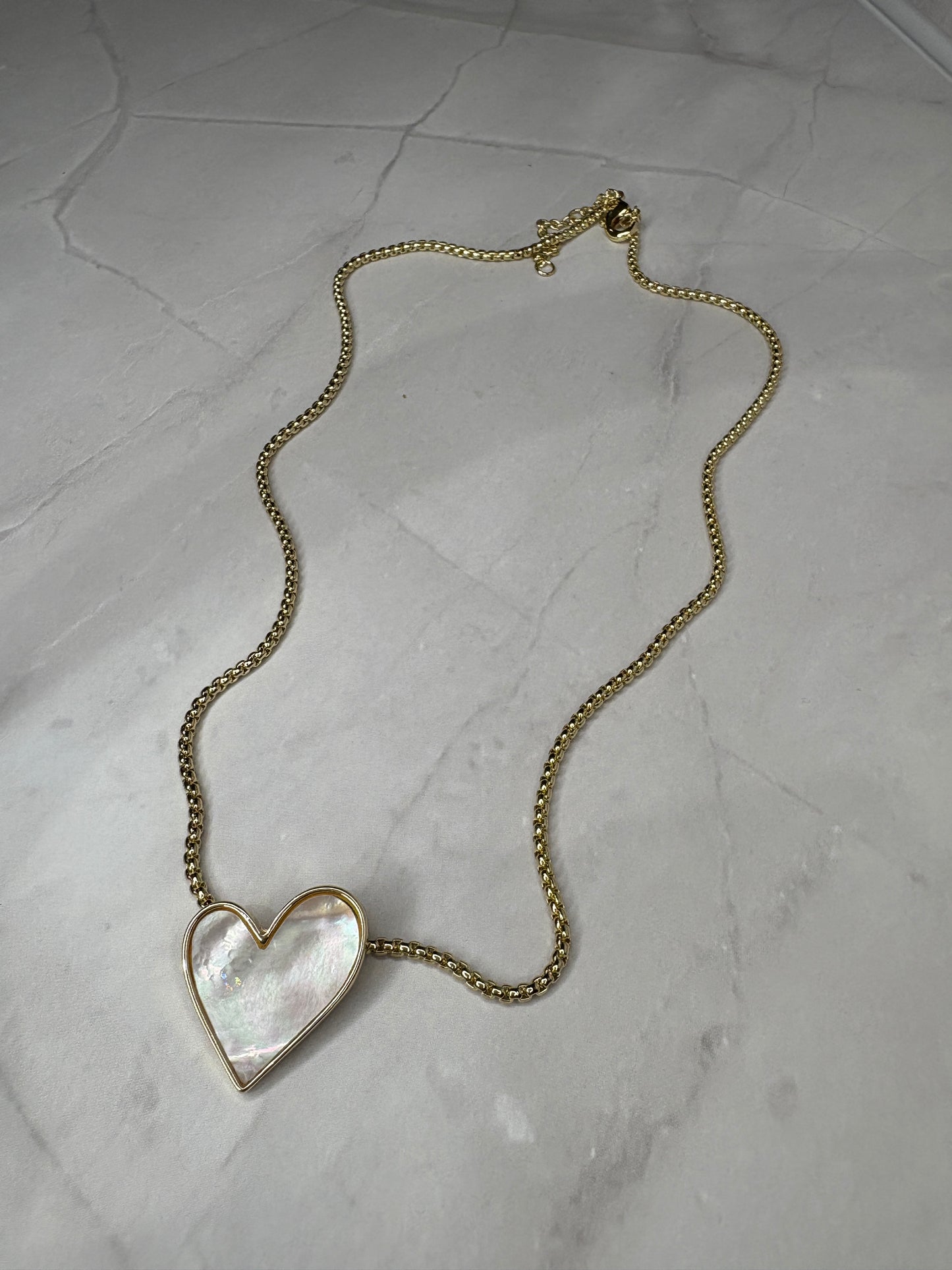 Romantic Heart Gold Necklace