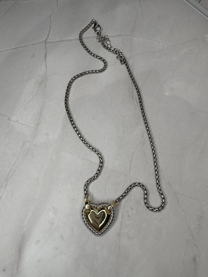 Hopeless Heart Two Tone Necklace