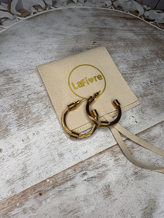 Golden Glow Hoops