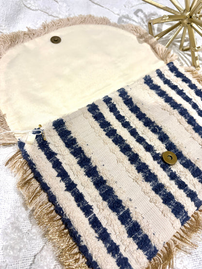 Ocean Blue Handmade Envelope Summer Clutch