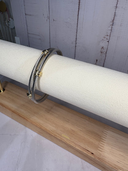 Two Tone Bangle Bracelet