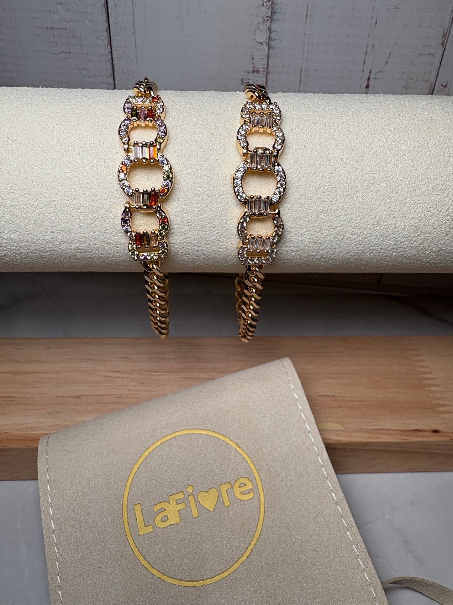 Cuban Link Bracelet with Crystals