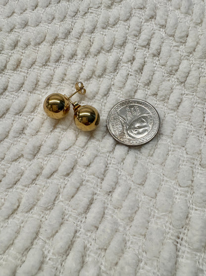 Gold Jumbo Ball Earrings