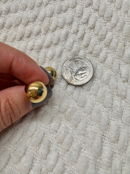 Gold Jumbo Ball Earrings