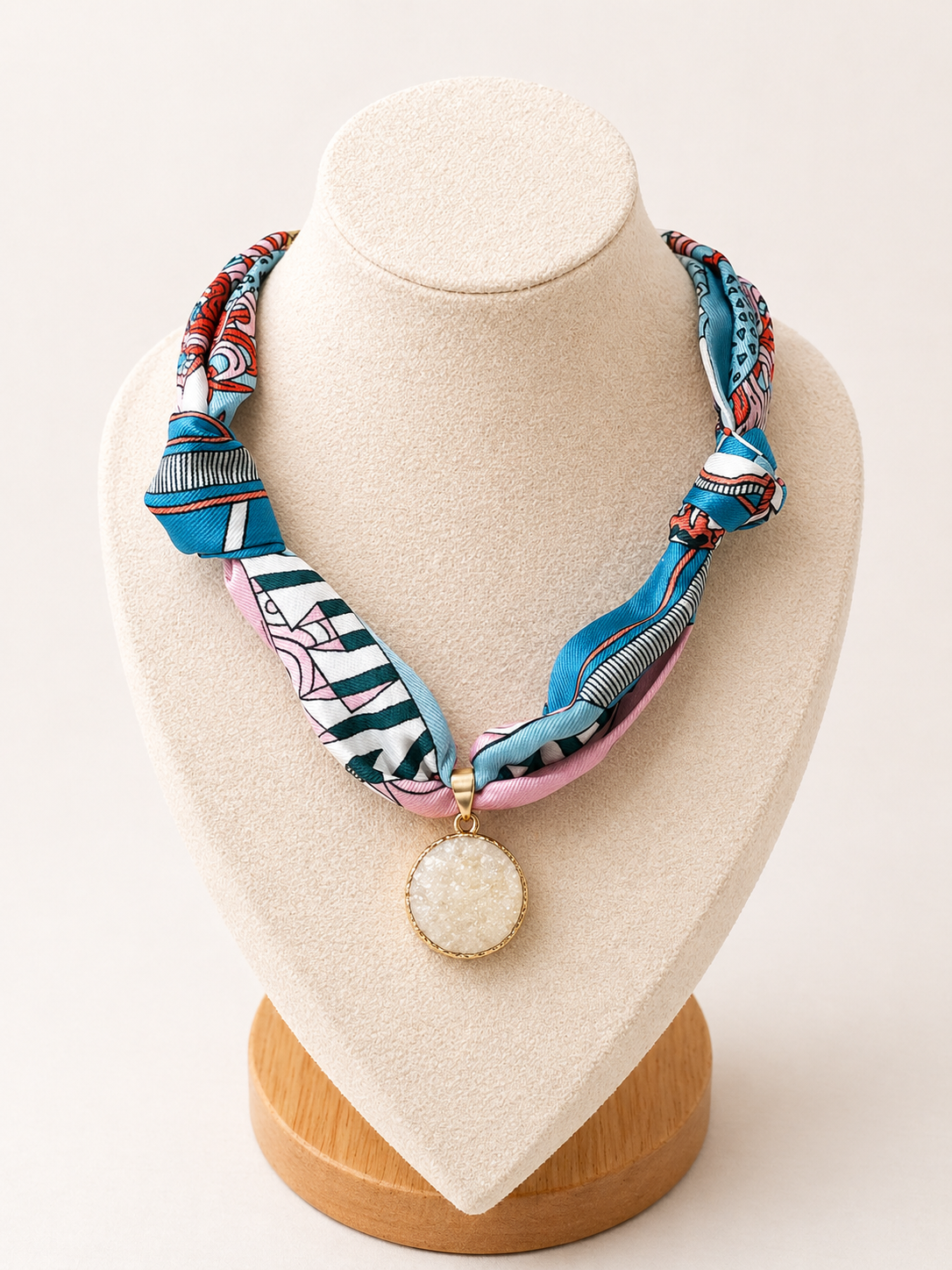 Small Druzy Scarf Necklace