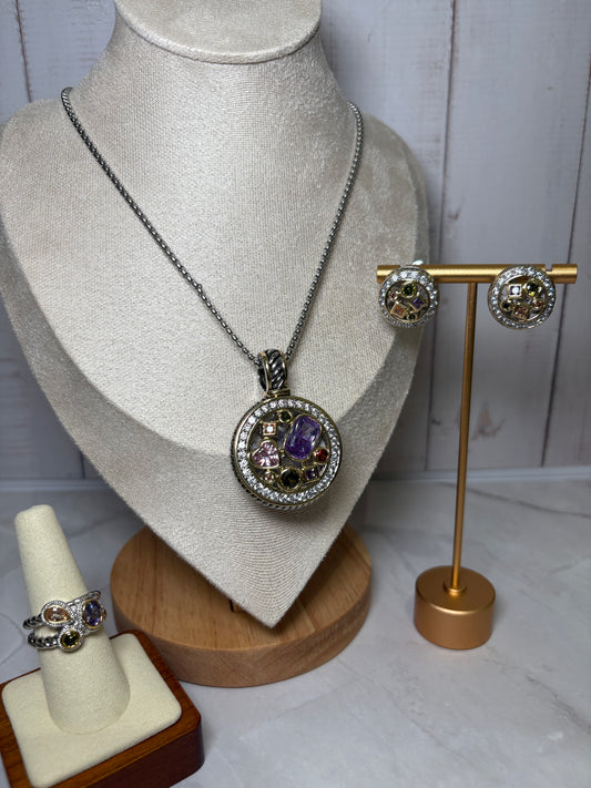 Dazzling Two Tone Set- Ring 7