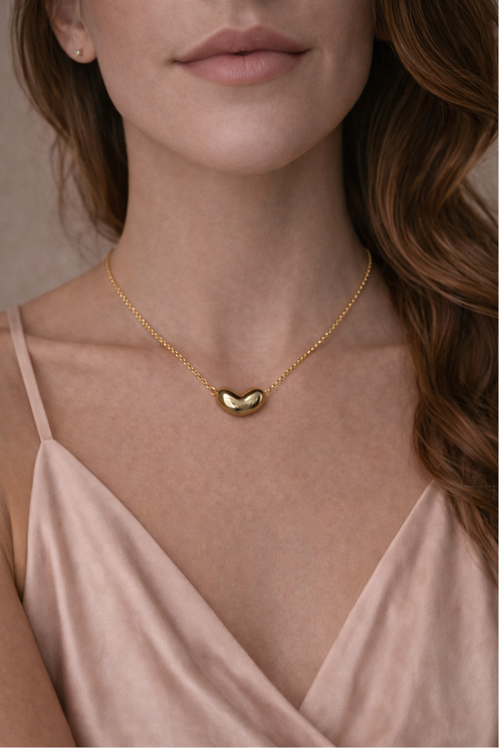 Crazy Heart Gold Necklace