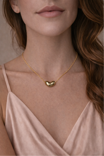Crazy Heart Gold Necklace