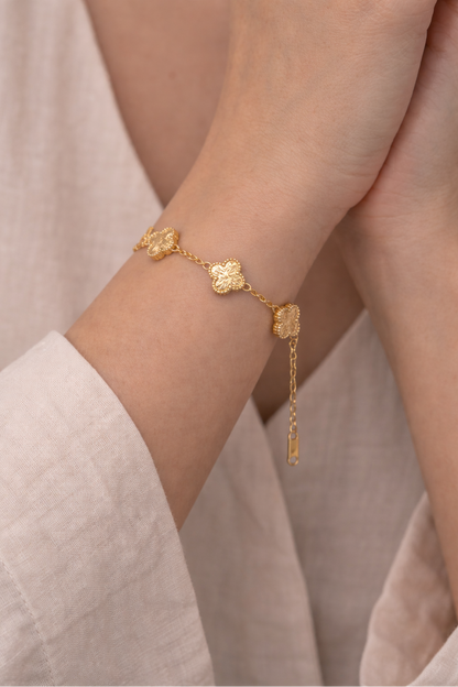 Gold Clover Bracelet