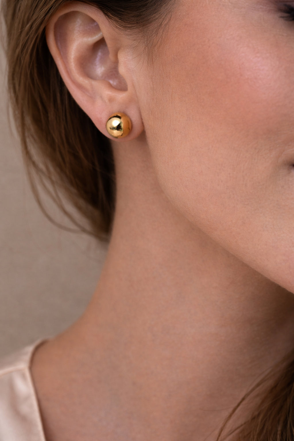 Gold Jumbo Ball Earrings