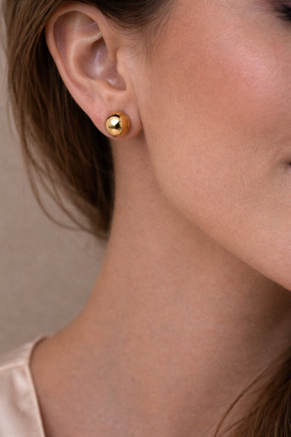Gold Jumbo Ball Earrings