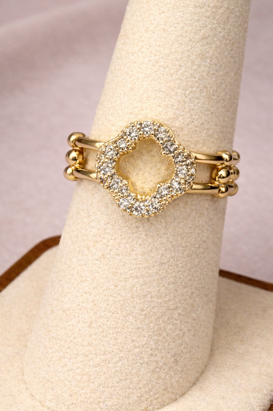 Sparkling Clover Flex Ring